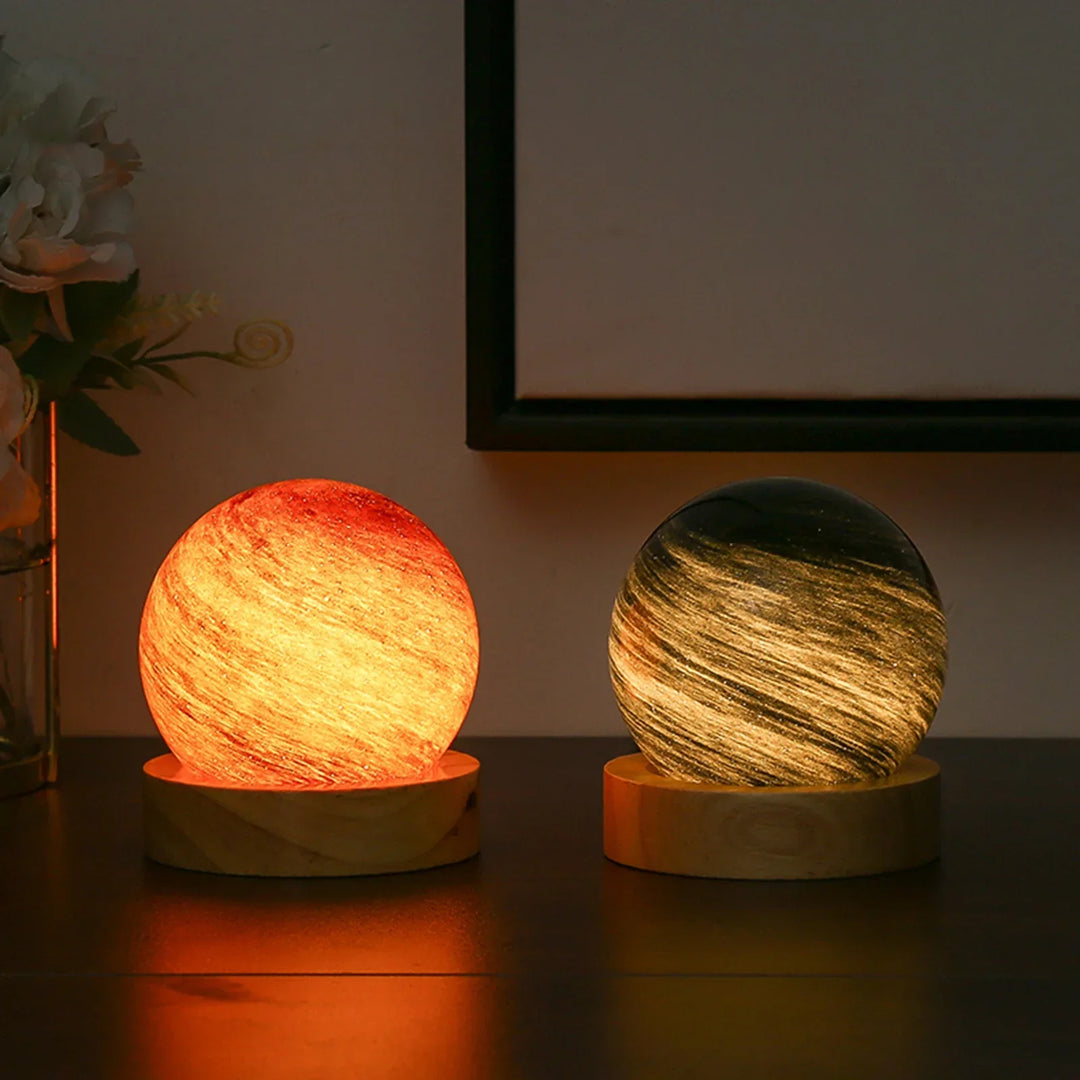 3D Krystall Planet Atmosfære Nattlampe | Luvikno