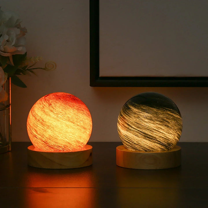 KosmosGlow - 3D Krystallplaneter Nattlampe | Luvikno