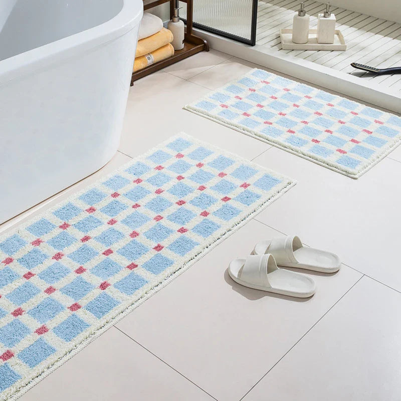 Lang Tufting Gitter Bade Matte | Luvikno