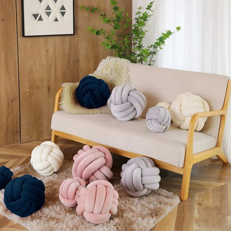 Plush Knot Cushion (Velour) | Luvikno