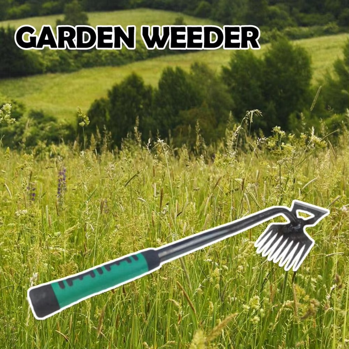 Dual-Purpose 8-Tann Manganese Steel Hakkepinn med Halkefritt Gummihåndtak for Luking, Graves, og Jordløsning Luvikno