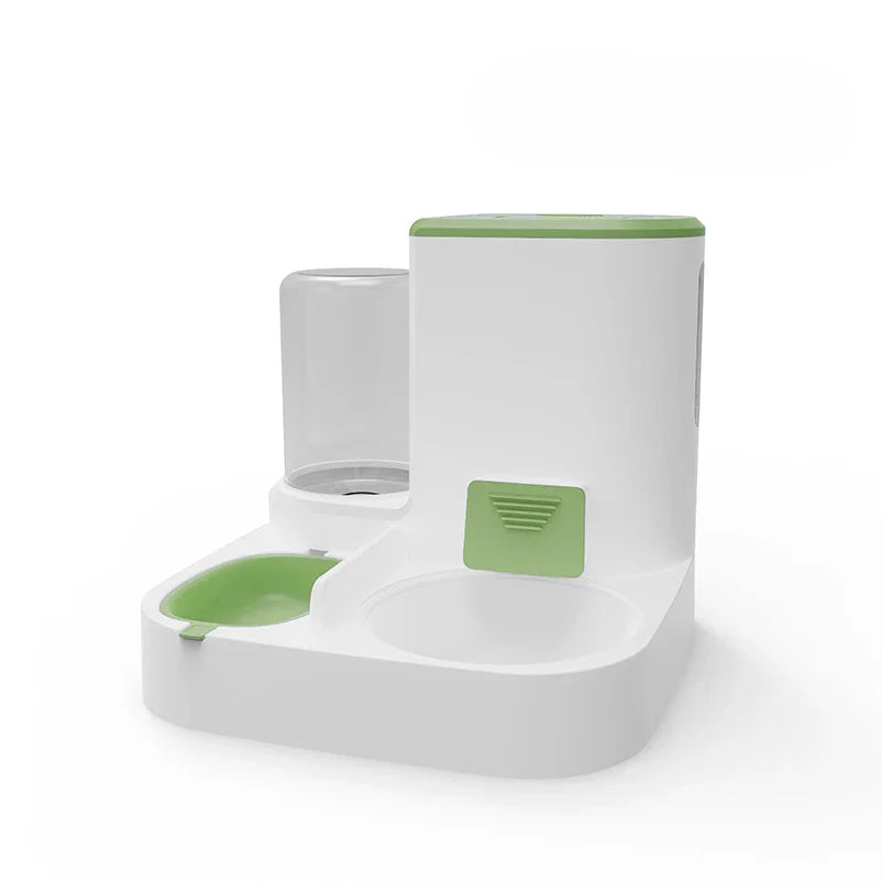 Luvikno | Feedipet Mat & Vann Dispenser for Katter & Hunder | Automatisk Fylling | 2-i-1 Skålsett