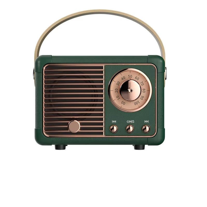 Vintage-style trådløs Bluetooth-høyttaler med subwoofer Luvikno
