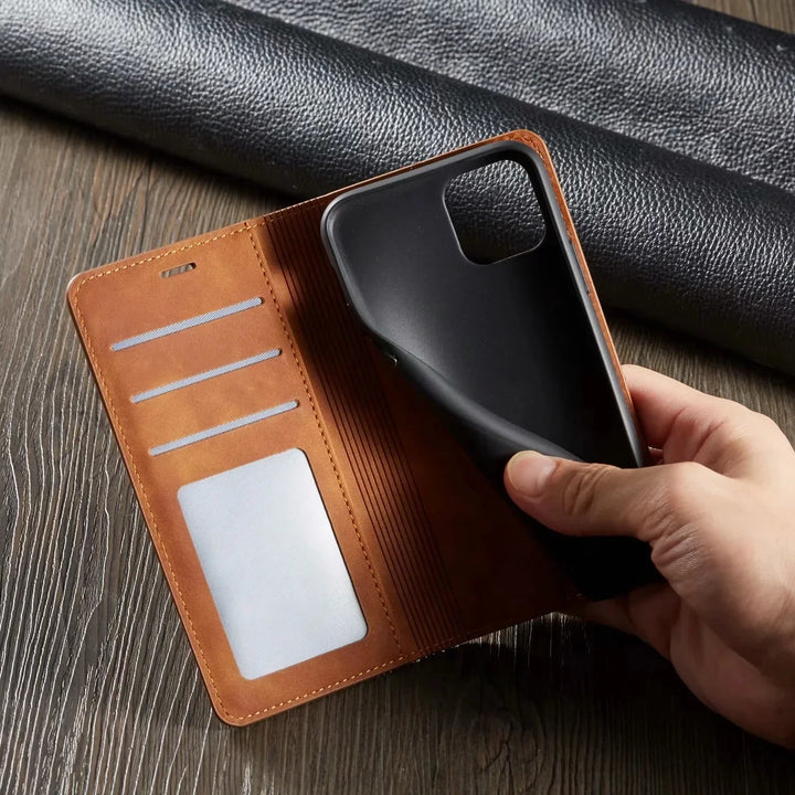 Luvikno | Magnetisk Læder iPhone-deksel – Stilfull Beskyttelse med Kvalitet