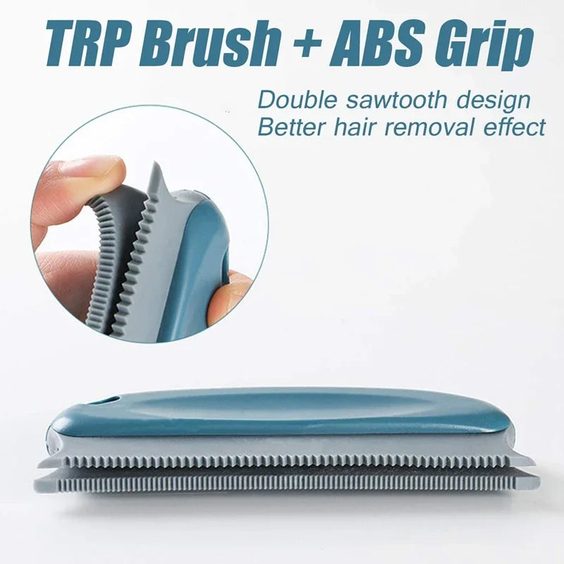 Luvikno | Fluffigob Fuzz & Pet Hair Remover Brush | 2-i-1 Rengjøring med Dobbel Kammstruktur | For Sofa, Klær, Teppe | 15 × 6 × 2 cm