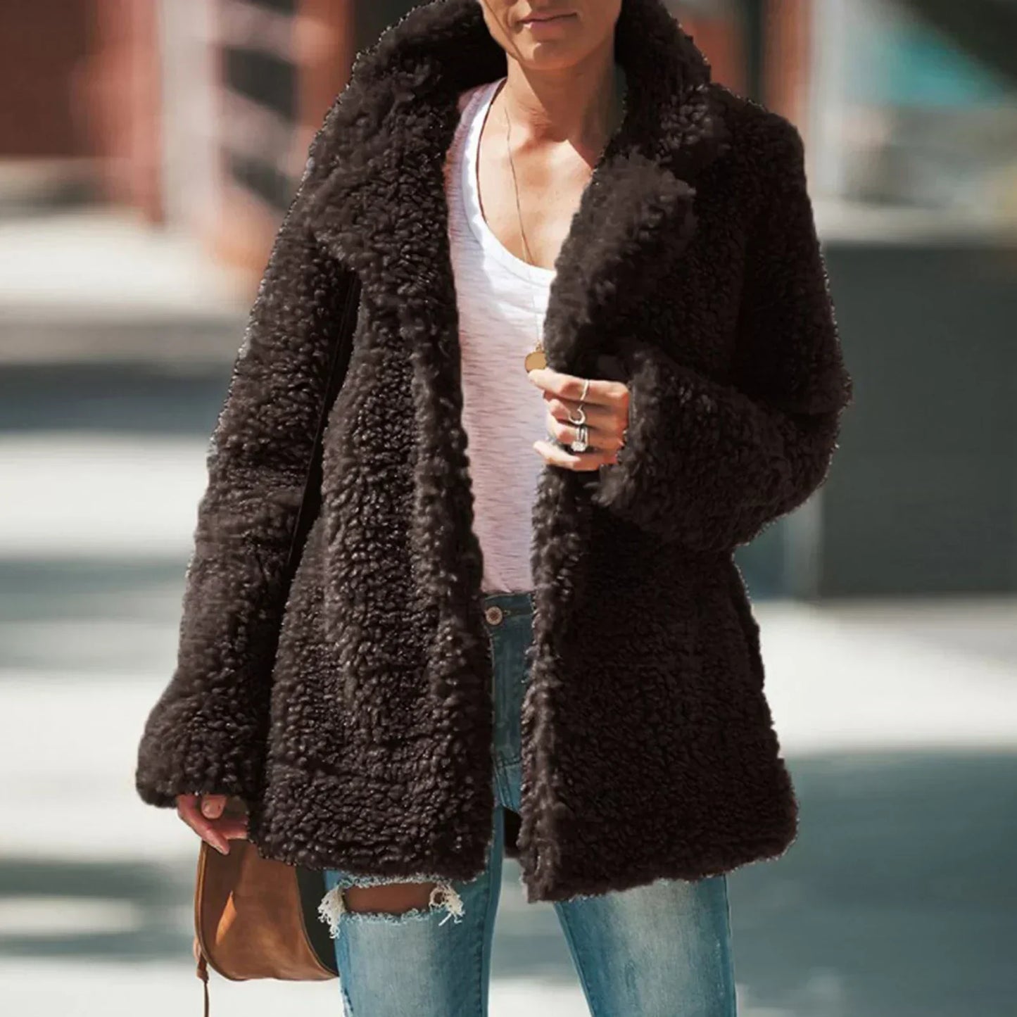 Luvik | Lämmin fleece-takki - Beige - Mukava ja muodikas