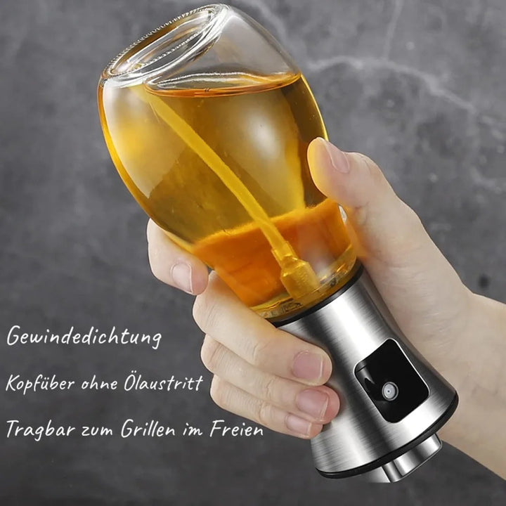 Luvikno | CulinaMist Pro Oljesprayer 200 ml | Fin tåke & forbedret dyse | For olje, eddik & sitronsaft | Rustfritt stål & glass