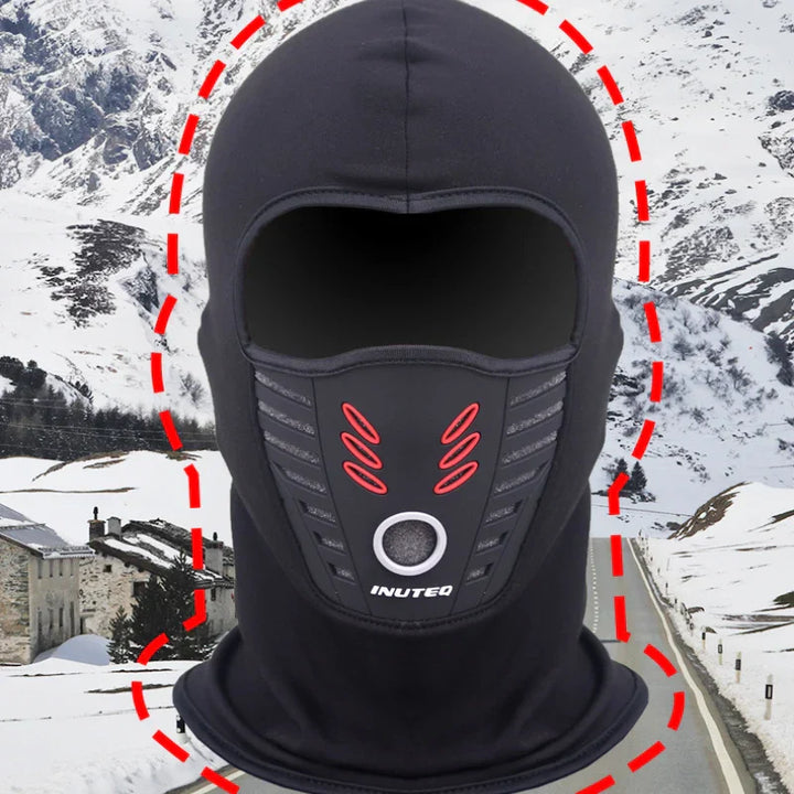 Vindbeskyttende Pustende MC Vinter Full Face Maske | Luvikno