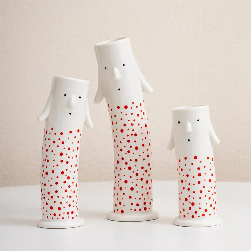 Lovely Cartoon Figures Keramikk vase | Luvikno