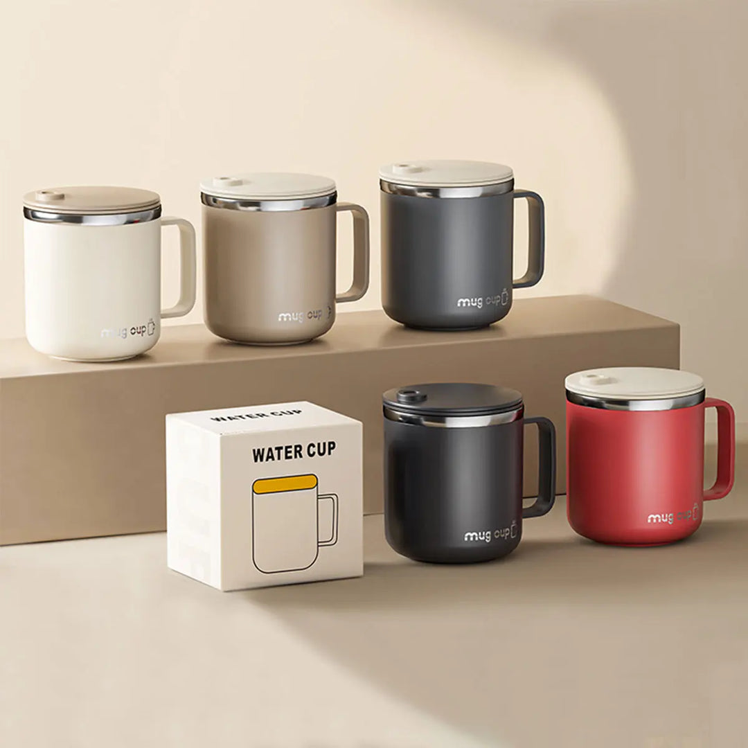 Isolert rustfritt stål kaffekopp med lokk | Luvikno