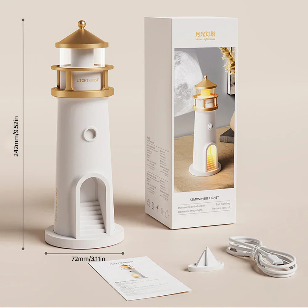 Lighthouse Ambient lys Luviknouetooth Musikk Dimmbar Projektsjon | Luvikno