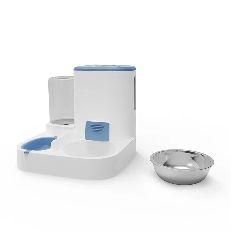 Luvikno | Feedipet Mat & Vann Dispenser for Katter & Hunder | Automatisk Fylling | 2-i-1 Skålsett