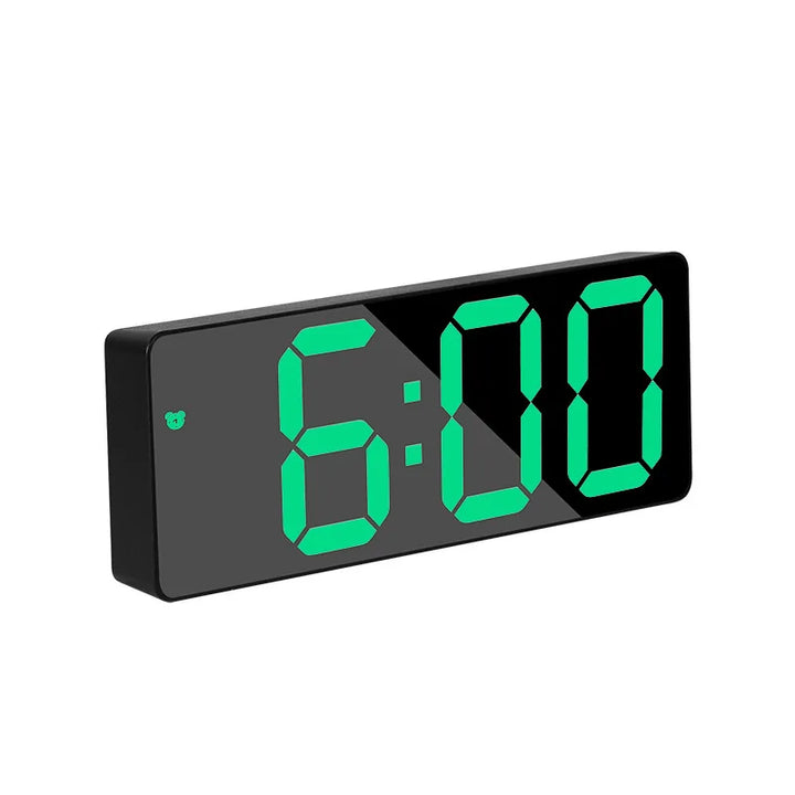 Moderne Elektronisk Speilvekkerklokke med LED-display, Alarmfunksjon og Temperaturvisning – Stilig Digital Klokke for Soverom og Kontor | Luvikno