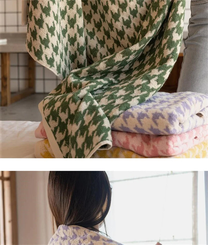 HoundLuxe Vintage Houndstooth Bomull Ansiktsklut Luvikno