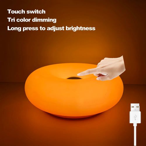 Luvikno | Bordlampe Luminoro Bauhaus | USB & Berøring | RGB 16 farger med fjernkontroll | Ambient lys for stue & soverom