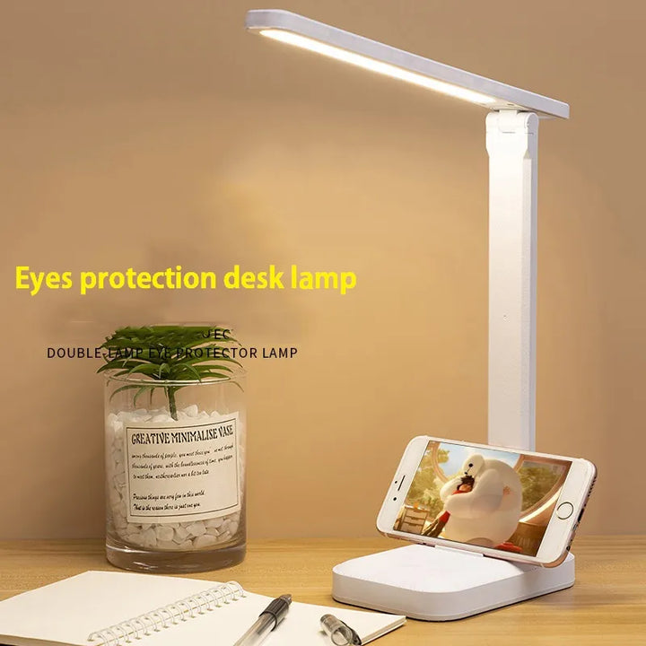 Luvikno | 6000 mAh oppladbar LED skrivebordlampe USB berøring Dimmbar Sammenleggbar Øyervennlig Lese lampe