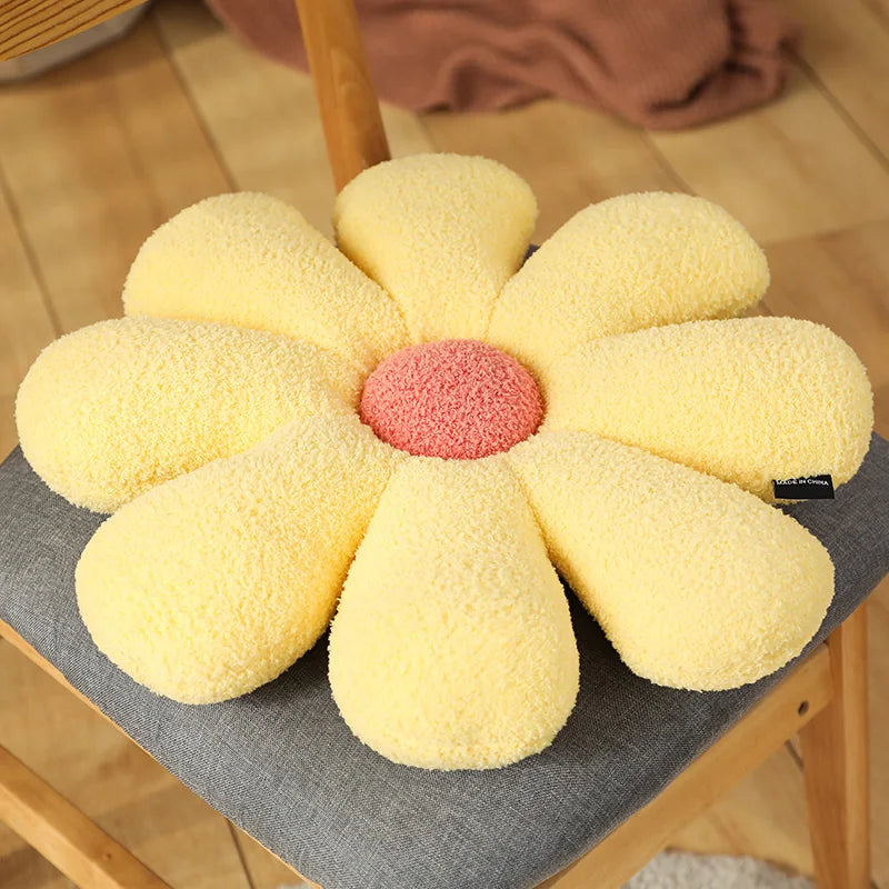 Boucle Plush Flower Cushion | Luvikno