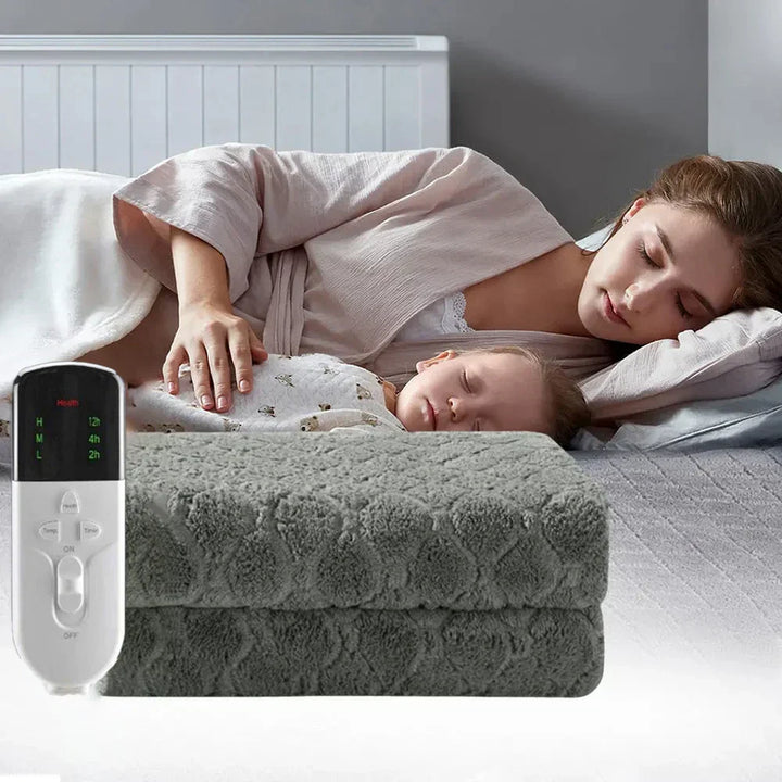 Dobbeltlags varmepute – Elektrisk varmepute laget for ekstra komfort og varme, ideell for seng og sofa, energibesparende | Luvikno