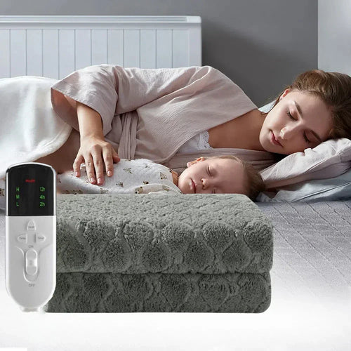 Dobbeltlags varmepute – Elektrisk varmepute laget for ekstra komfort og varme, ideell for seng og sofa, energibesparende | Luvikno