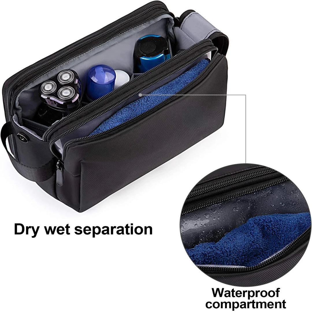 Luvikno | Gentrax Toalettveske Menn | Vannavstøtende & Stor | Rivesterk Reiseorganisator med Fuktig Rom | Dopp Kit for Barbering & Pleie
