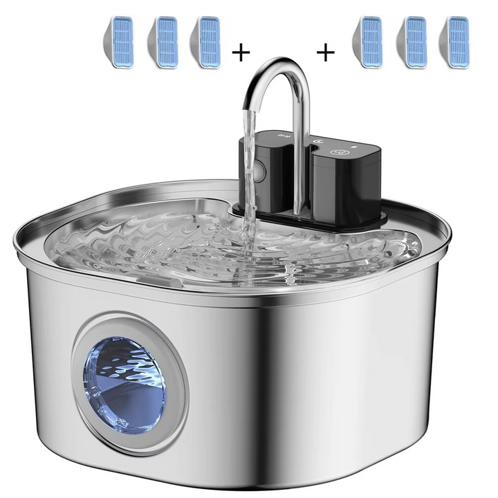 Store kapasitets automatisk pet hydrasjonsstasjon med USB-lading og smart sensor Luvikno