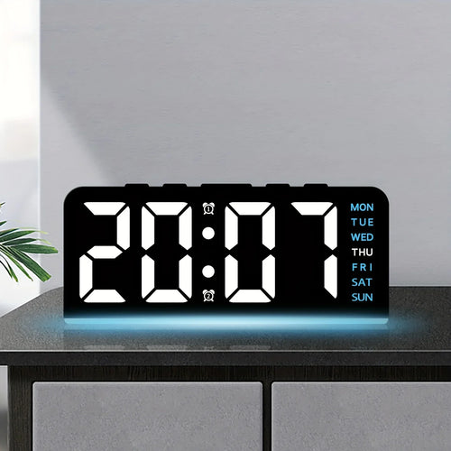 Moderne LED All Week Display Nattlampe Vekkerklokke | Luvikno