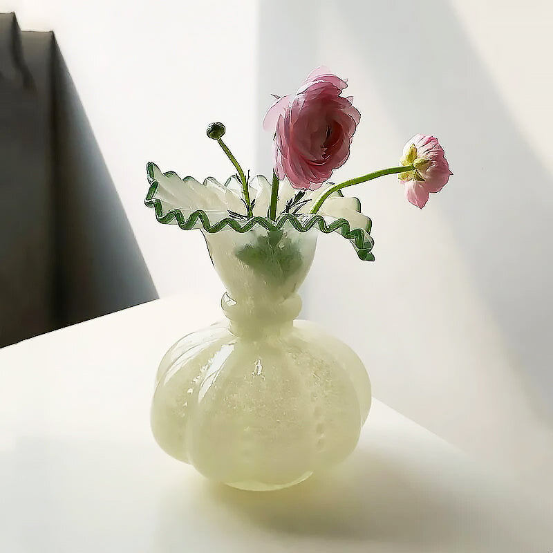 Glass Pumpkin Vase | Luvikno