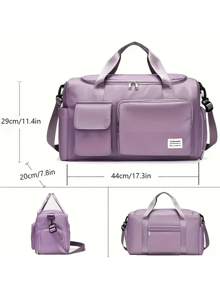 Luvikno | Viontera Reisekoffert Damer | 35L Helgveske med Skorom | Vanntett & Flygodbefalt | Sport & Trening Bag