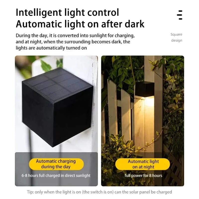 Solar LED Utendørs Vegglampe | Luvikno