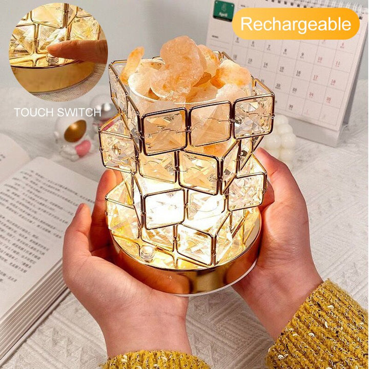 Crystal Room Mood Ambient Geo Shimmer Cube Light | Luvikno