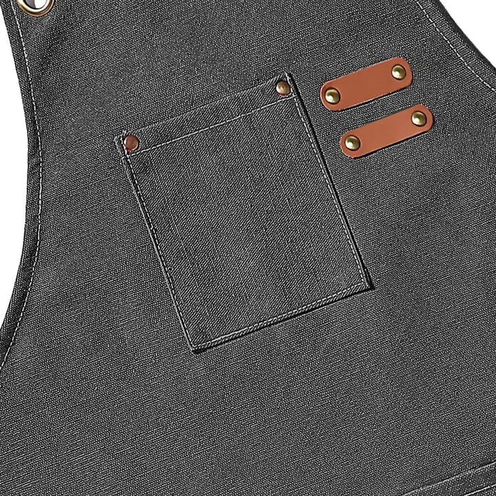 Canvas forkle med lommer, justerbart, Unisex | Luvikno