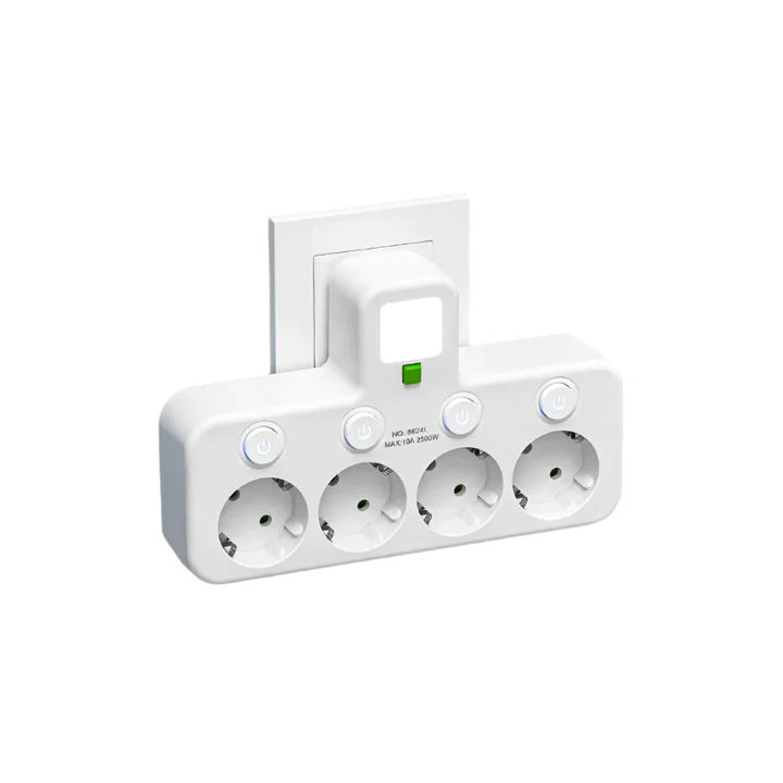 Luvikno | VOLTRIQ ProLine Strømfordeler med Flere Utganger, USB Type-C og Overspenningsbeskyttelse