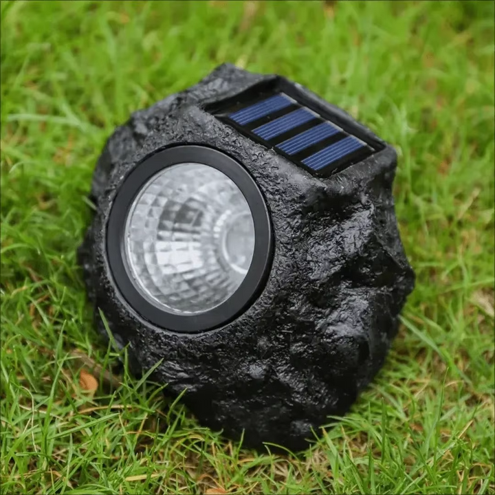 Solar-Powered LED Stone Spotlight for Outdoor Landscaping Luvikno