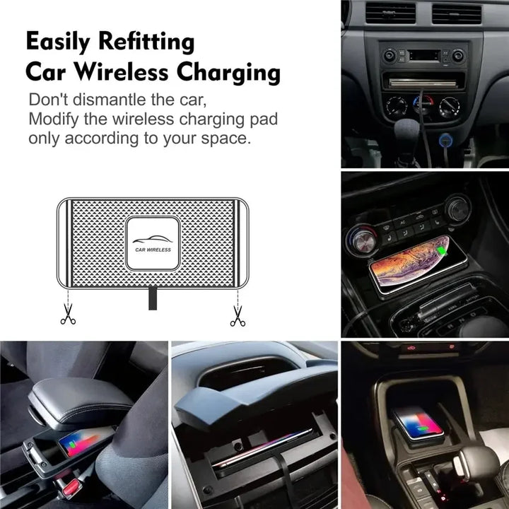 Luvikno | Voltigo Trådløs Lader Pad | 15W Hurtiglader | Rutsjklar & Ultra-Tynn | Kompatibel med iPhone & Samsung