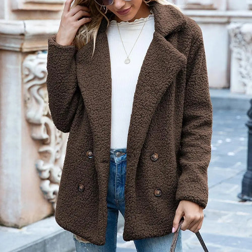 Luvik | Teddy Kort jakke - Brun - Myk og Fashionabel