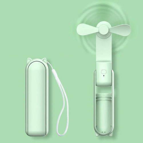 Luvikno | Mini Håndvifte Breezella | USB Oppladbar | 3 Hastigheter | Sammenleggbar & Strømbankfunksjon | 2000 mAh Batteri