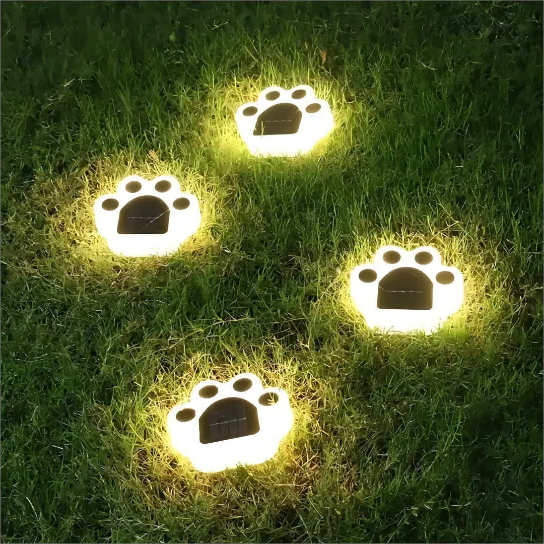 Glødende Paw LED Solbane Utendørs Lys | Luvikno