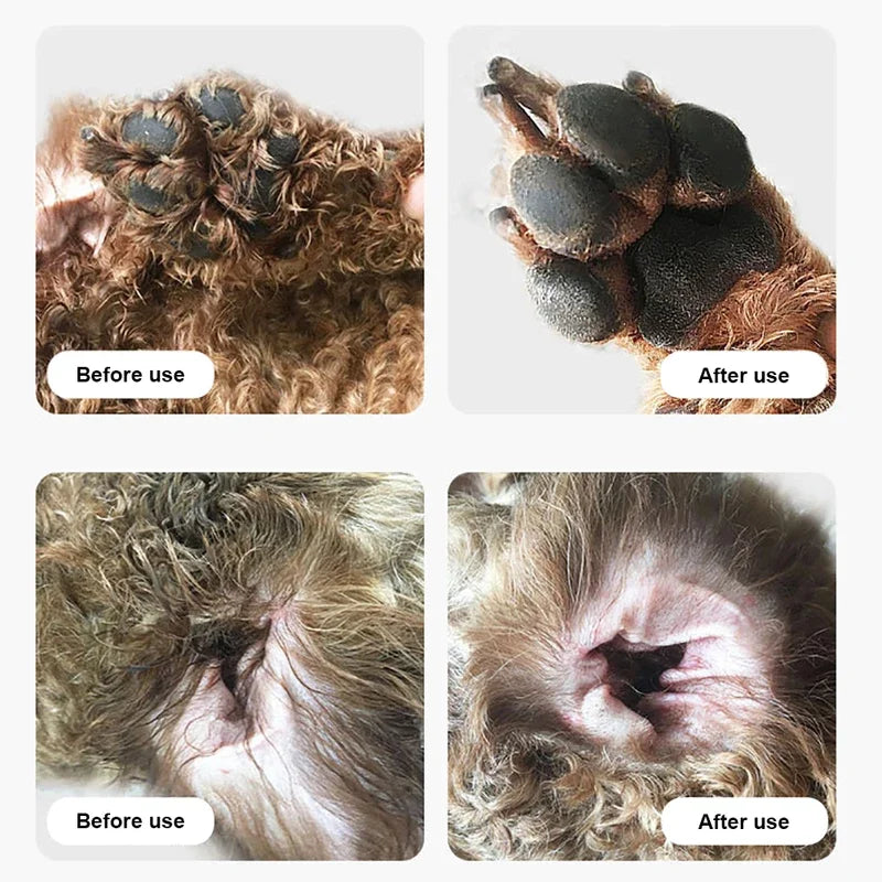 Luvikno | Groomily Pet Klipper med LED Lys | Rustfritt Stål Presisjons Hode | For Ansikt, Ben og Ører | Stille og Håndterlig