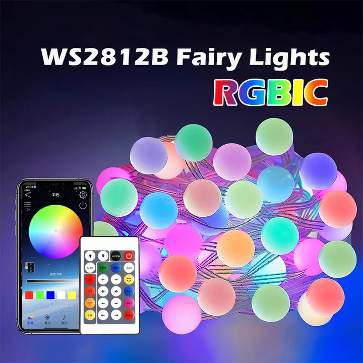 Luvikno | Lumavo LED Lyskastere Smart RGBIC | USB-drevet | Fargebytte & Musikkmodus | For hage & dekorasjon