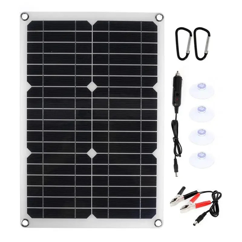 Luvikno | SolaVibe Solpanel 1200W | Fleksibelt 12V ladepanel | 2x USB & 100A laderegulator | Utendørs camping