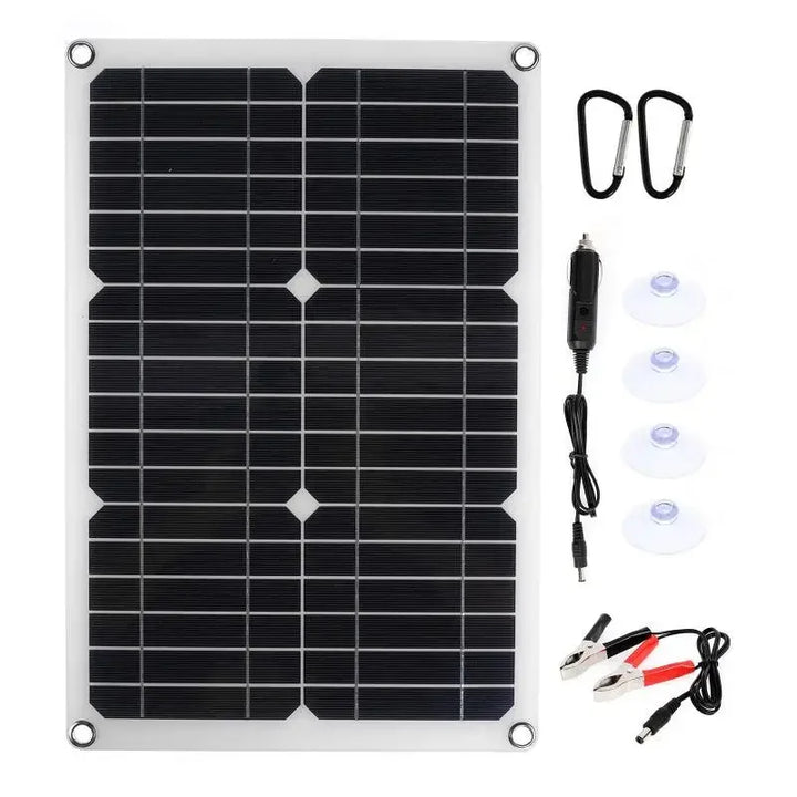 Luvikno | SolaVibe Solpanel 1200W | Fleksibelt 12V ladepanel | 2x USB & 100A laderegulator | Utendørs camping