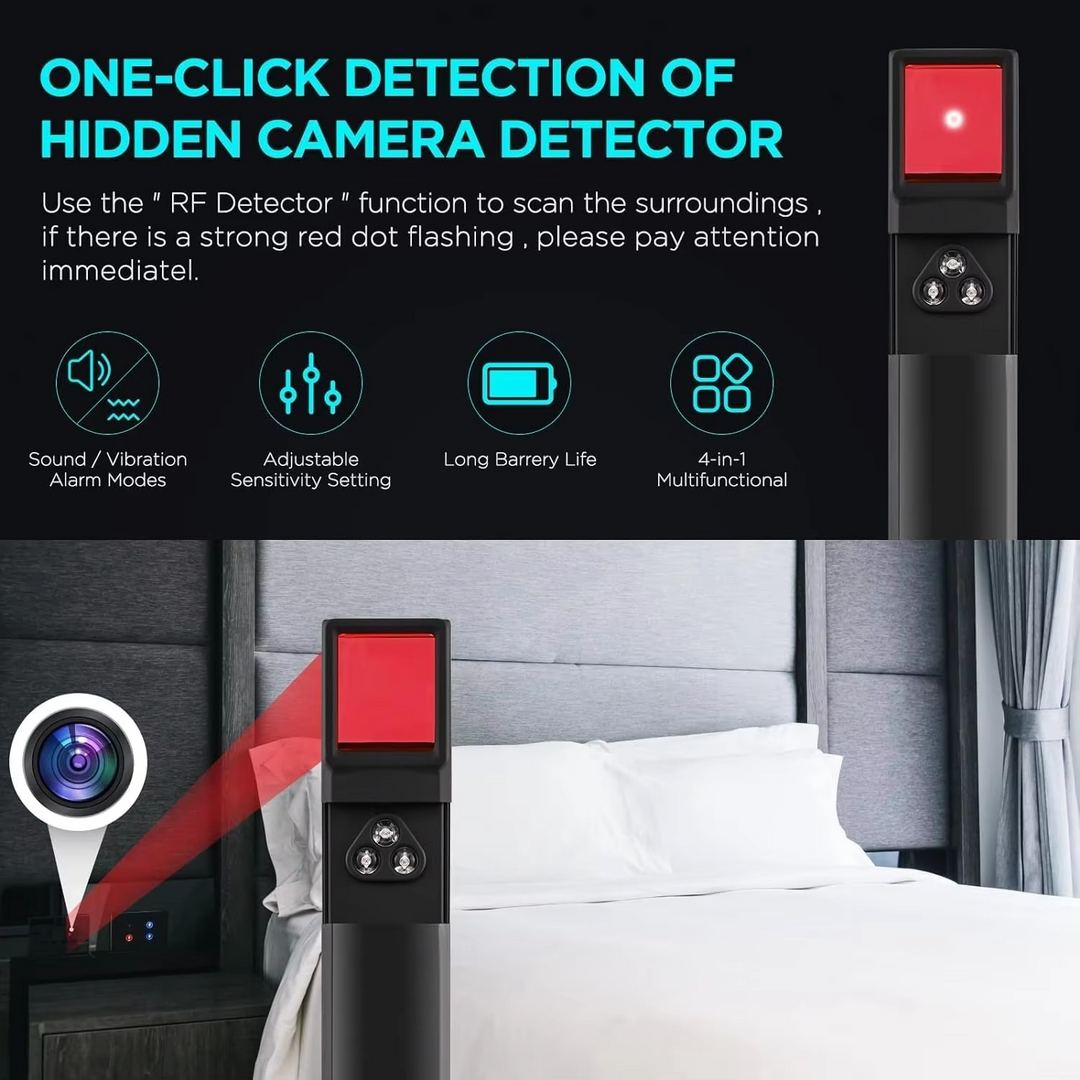 Multi-function privacy protector: Discover cameras, GPS, and listening devices Luvikno