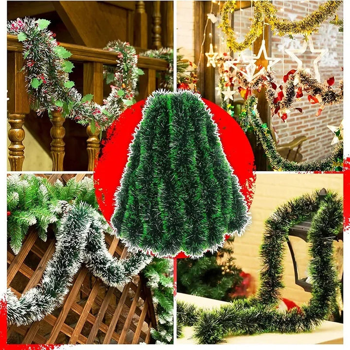 Juledekorasjon Garlands – Kunstig Gran Garland for Innendørs og Utendørs Dekorasjon | Luvikno