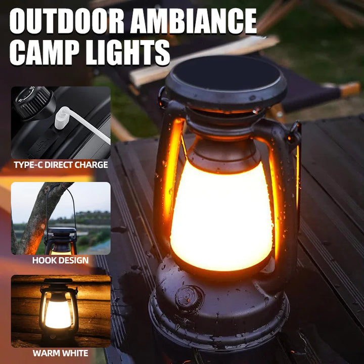 Luvikno | Nostalux Retro Lantern | LED Bordlampe med Fjernkontroll | Oppladbar & Dekorativ | For Hjem, Camping & Bar