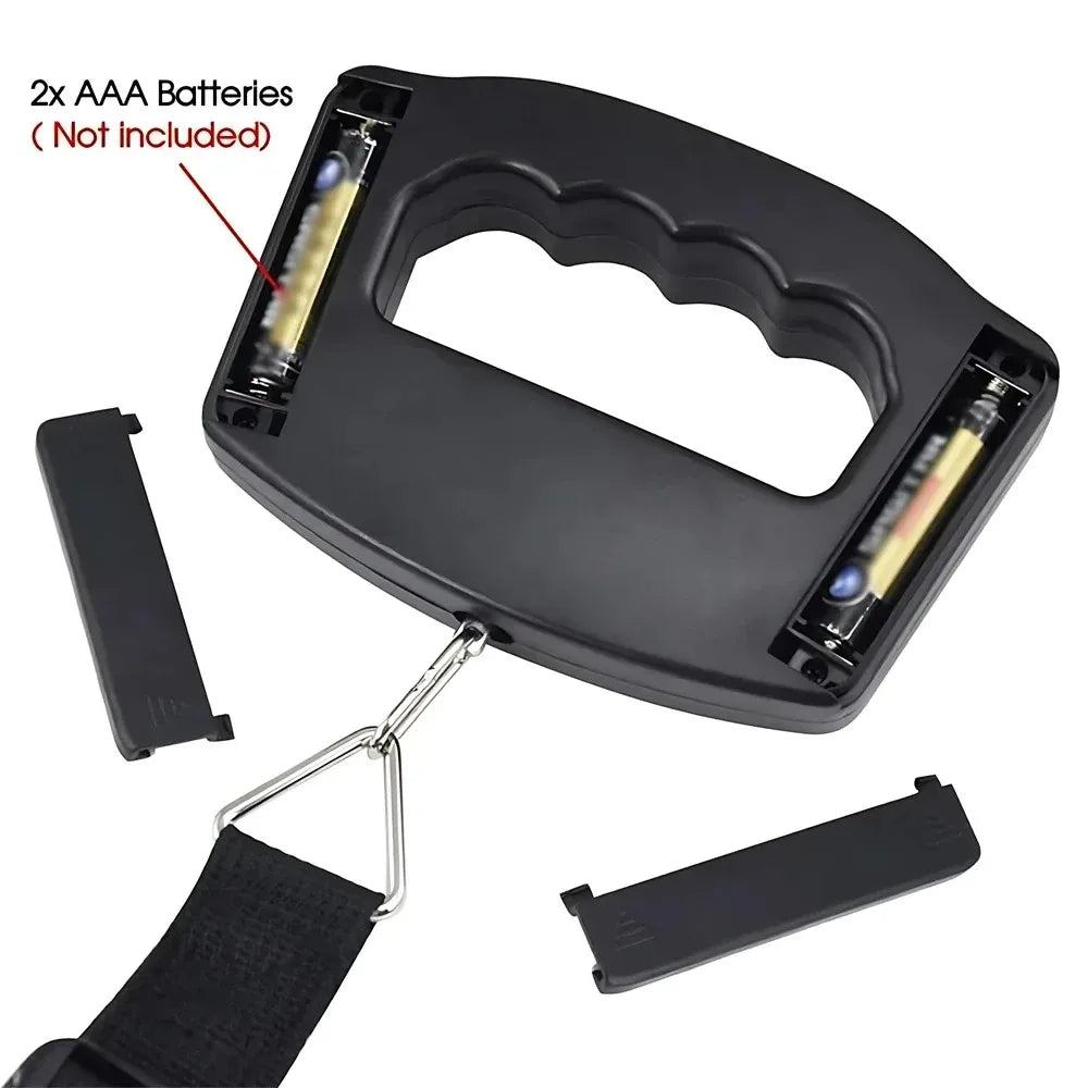 Luvikno | WeighLite Digital Bagasjevekt | LCD Display med Bakgrunnsbelysning | Opptil 50 kg | Portable & Presis | For Reise & Bagasje