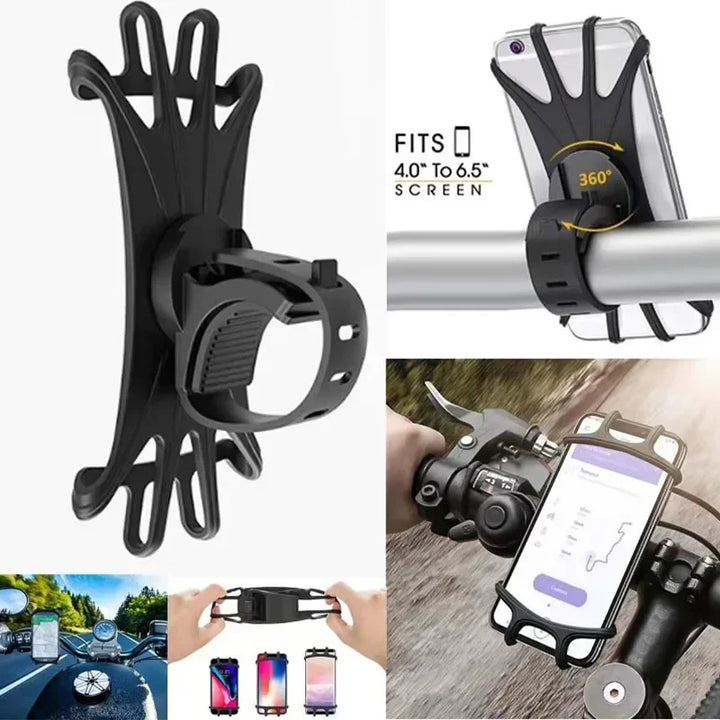 Luvikno | Velogrip 360 | Smartphone holder sykkel & motorsykkel | 360° roterbar | Universell & støtsikker laget av silikon