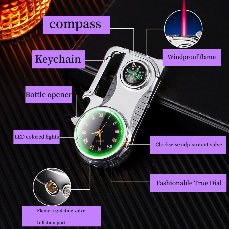 Compass Fire Camping Vindavvisende Lighter Klokke | Luvikno