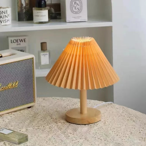 Luvikno | Sammenleggbar Plissebordlampe - Stilfull Sammenleggbar LED Bordlampe for Unik Interiørdesign