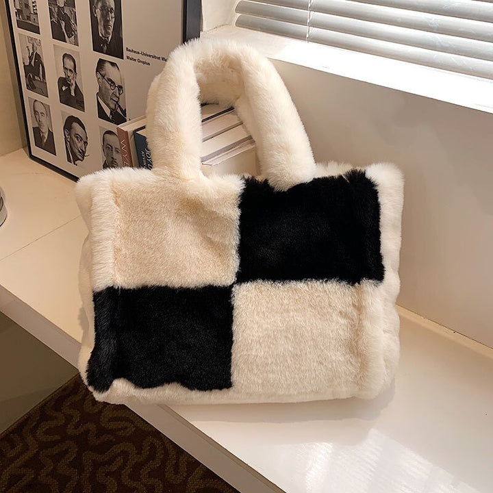 Luvik | Dante Pipa Plush Håndveske - Behagelig og vinterlig håndveske for kvinner