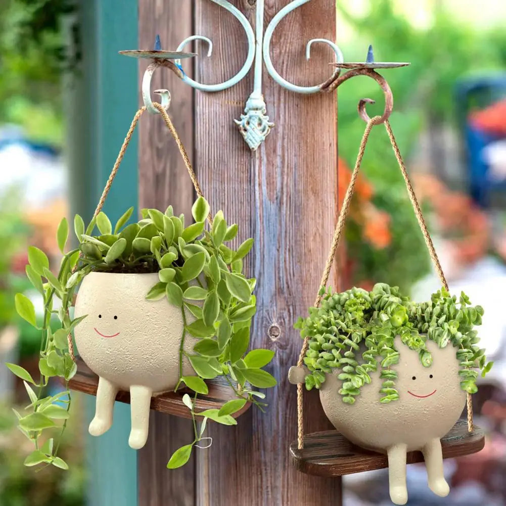 Swing Smiling Face Blomsterpotte | Luvikno